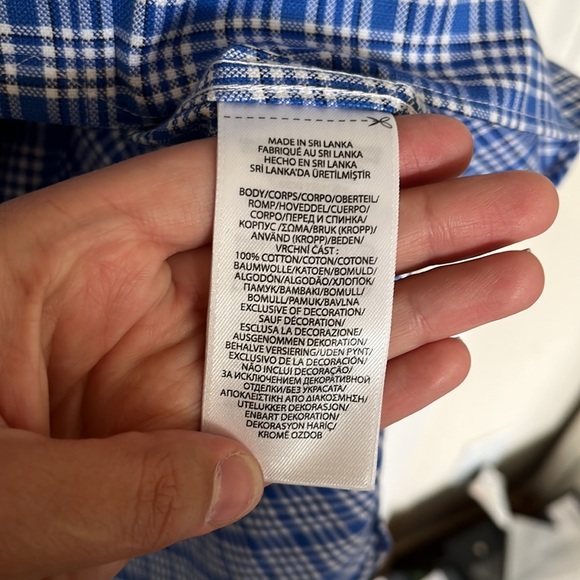 Polo Ralph Lauren Men’s Buttton Down Long Sleeve Shirt Blue Plaid - Picture 6 of 6